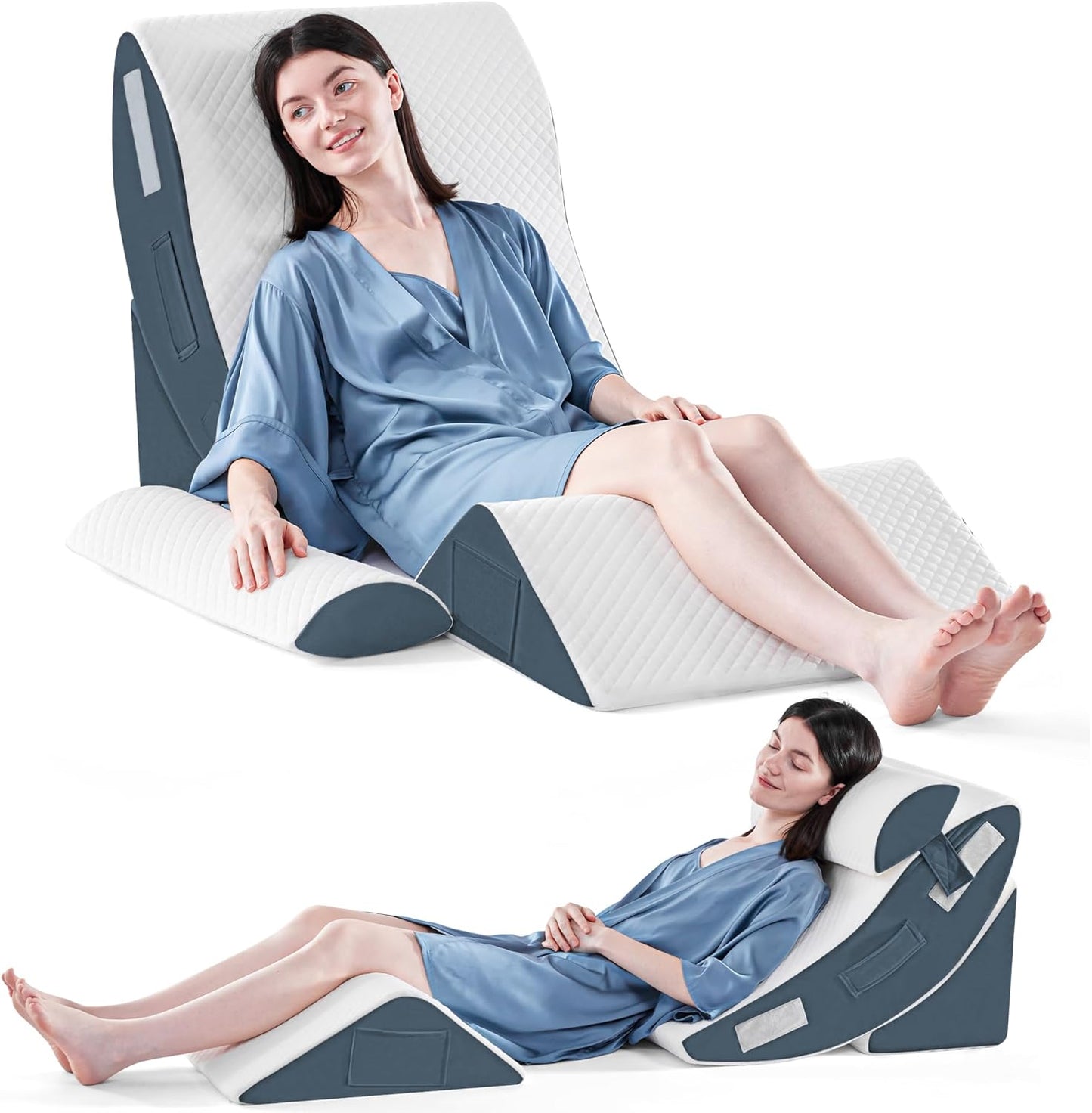 4PCS Bed Wedge Pillow Set for Sleeping