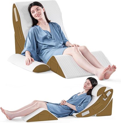 4PCS Bed Wedge Pillow Set for Sleeping