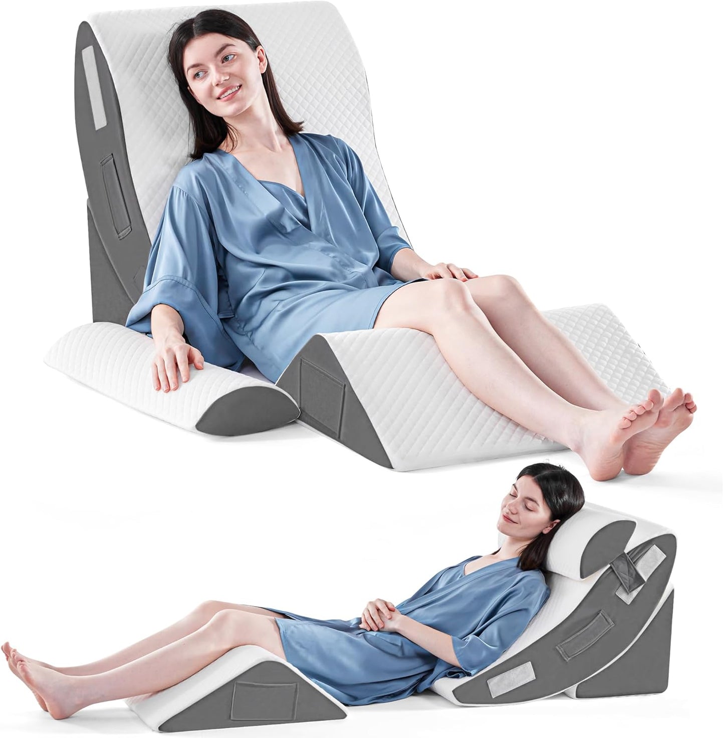 4PCS Bed Wedge Pillow Set for Sleeping