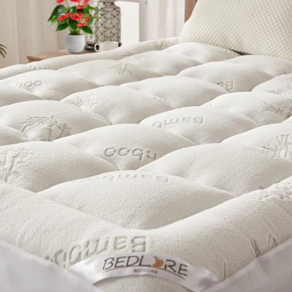 Cooling Bamboo Mattress Topper for Softer, Better Sleep