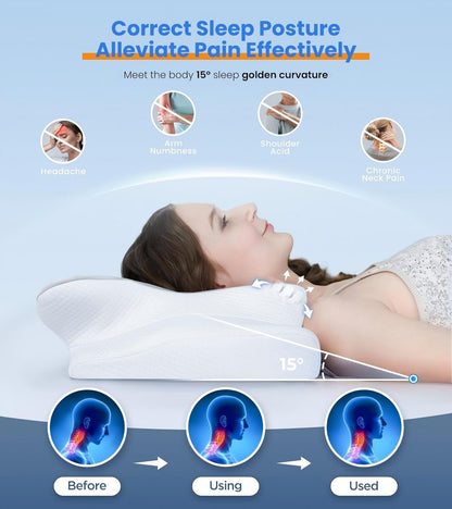 Cord Haven™Set of 2 Ultra Cooling Pillows for Instant Neck Relief