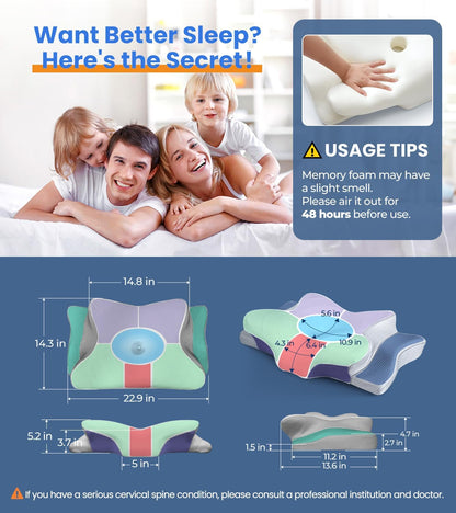 Cord Haven™Set of 2 Ultra Cooling Pillows for Instant Neck Relief